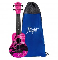 Flight ULTRA S-40 Pink Rules укулеле сопрано,серия Ultra, поликарбонат армированный