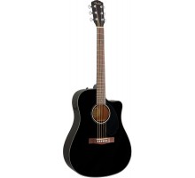 Fender CD-60SCE Dread Black WN электроакустическая гитара, цвет черный