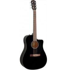 Fender CD-60SCE Dread Black WN электроакустическая гитара, цвет черный
