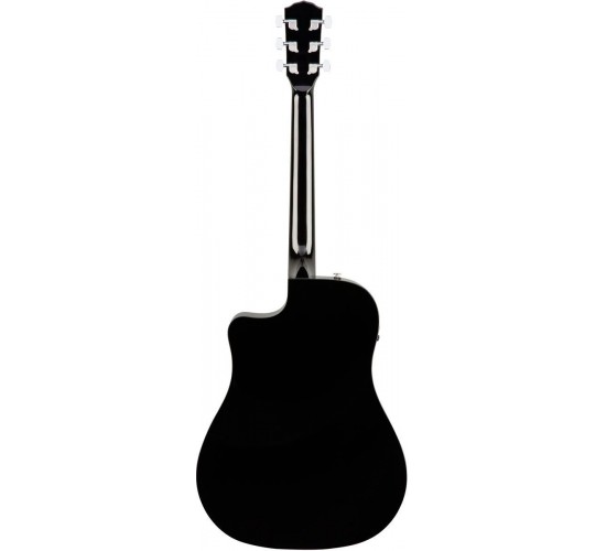 Fender CD-60SCE Dread Black WN электроакустическая гитара, цвет черный