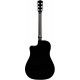 Fender CD-60SCE Dread Black WN электроакустическая гитара, цвет черный
