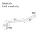 Musiclily MX2207CR Рычаг тремоло Strat Style, вдавливаемый, хром