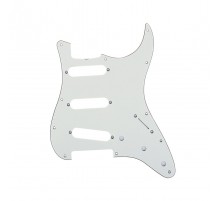 Musiclily MX1388AW Защитная накладка гитары Fender Stratocaster SSS, 3 слоя, белая
