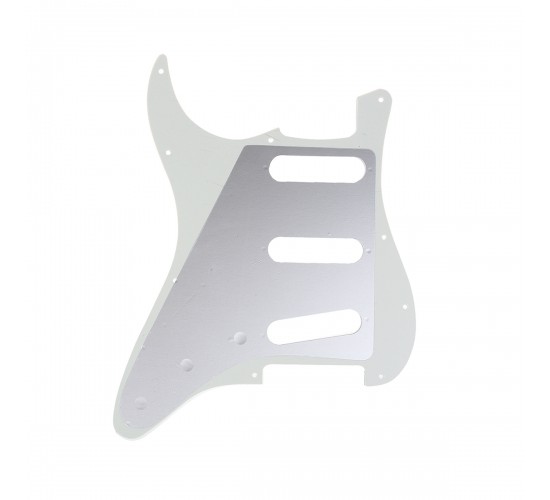 Musiclily MX1388AW Защитная накладка гитары Fender Stratocaster SSS, 3 слоя, белая