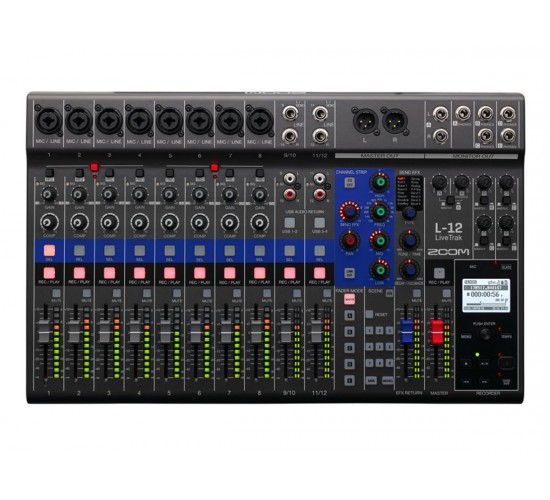 Zoom L-12 LIVETRAK многофункциональная цифровая консоль для микширования, звукозаписи, мониторинга,