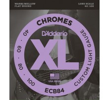 D'Addario ECB84 Chromes Bass Комплект струн для бас-гитары, Custom Light, 40-100