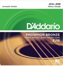 D'Addario EJ18 PHOSPHOR BRONZE Струны для акустической гитары фосфорная бронза, 14-59
