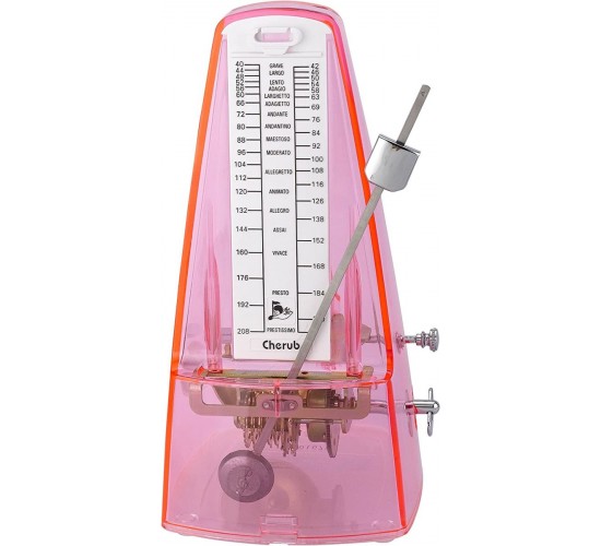 Cherub WSM-330TPK Метроном механический, прозрачный розовый