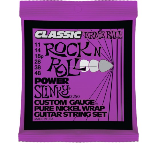 Ernie Ball 2250 струны для эл.гитары Classic Pure Nickel Power Slinky (11-14-18p-28-38-48)
