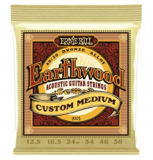 Ernie Ball 2005 струны для акустической гитары Earthwood 80/20 Bronze Custom Medium (12.5-56)