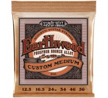 Ernie Ball 2143 струны для акустической гитары Phosphor Bronze Custom Medium (12.5-56)