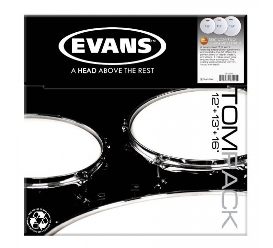 Evans ETP-G2CTD-S G2 Coated Standard Набор пластика для том барабана, 12«/13»/16"