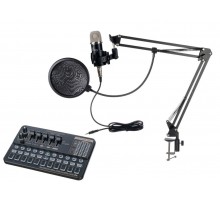 Foix V10XPRO+BM900 Набор для стрима, конференций, игровой, студийный (микрофон, звуковая карта)