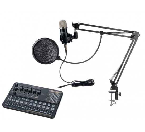 Foix V10XPRO+BM900 Набор для стрима, конференций, игровой, студийный (микрофон, звуковая карта)