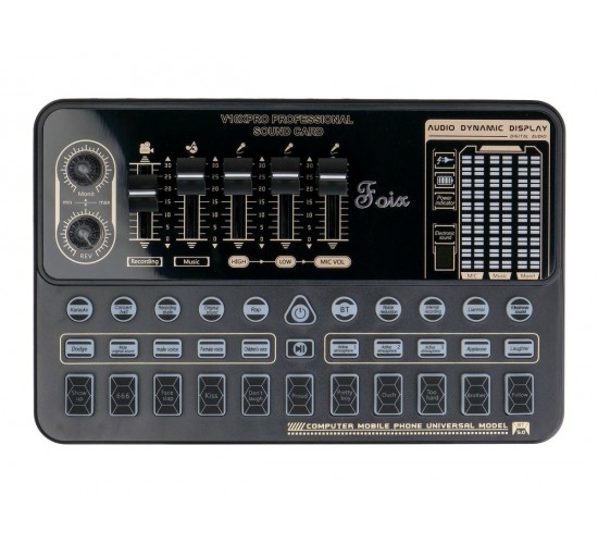 Foix V10XPRO+BM900 Набор для стрима, конференций, игровой, студийный (микрофон, звуковая карта)