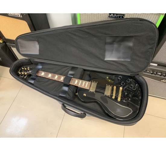 Gibson Les Paul Studio T 2017 Ebony Gold электрогитара, цвет черный, США USED
