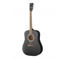 Cort AD810 BKS акустическая гитара, корпус дредноут, цвет черный матовый