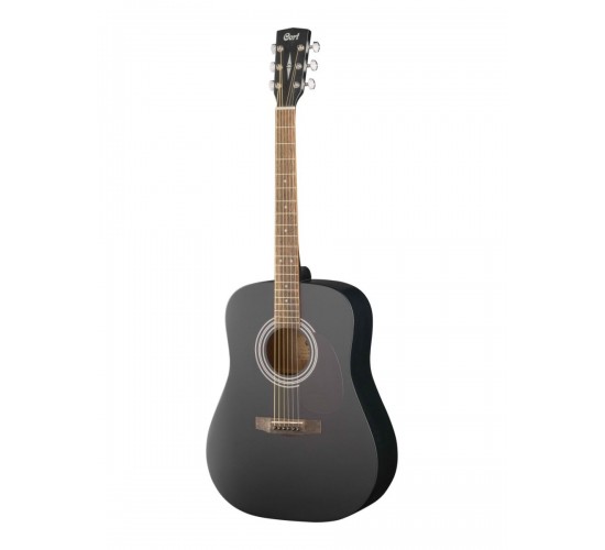 Cort AD810 BKS акустическая гитара, корпус дредноут, цвет черный матовый