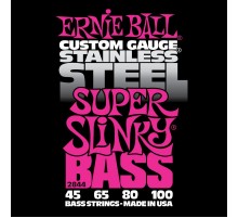 Ernie Ball 2844 струны для бас-гитар Stainless Steel Bass Super Slinky (45-65-80-100)