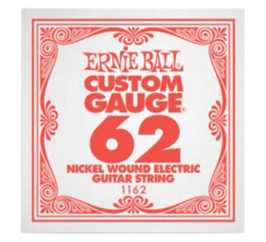 Ernie Ball 1162 струна для электро и акустических гитар. Сталь, калибр .062