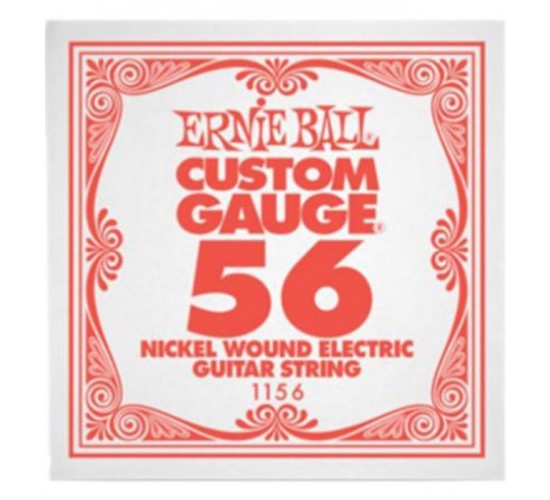 Ernie Ball 1156 струна для электро и акустических гитар. Сталь, калибр .056