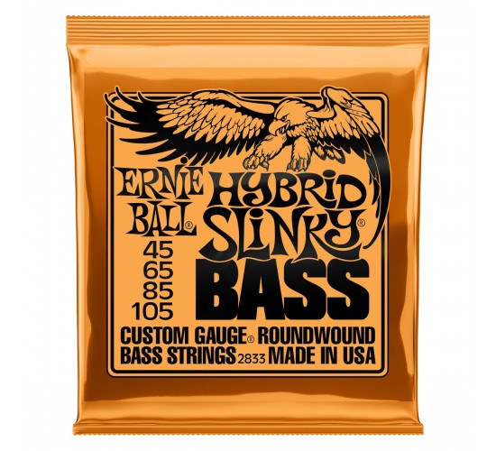Ernie Ball 2833 струны для бас-гитары Nickel Wound Bass Hybrid Slinky (45-65-85-105)