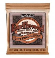 Ernie Ball 2153 струны для 12стр. акуст.гитары Acoustic Phosphor Bronze 12 String Slinky (9-9.12-12.20w-9.26-12.36-20p.46-26)