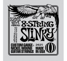 Ernie Ball 2625 струны для 8стр. эл.гитары Nickel Wound Slinky 8 (10-13-17-30-42-54-64-74)
