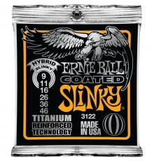Ernie Ball 3122 струны для эл.гитары Coated Electric Titanium RPS Hybrid Slinky (9-11-16-26-36-46)