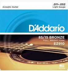 D'Addario EZ910 AMERICAN BRONZE 85/15 Струны для акустической гитары Light 11-52