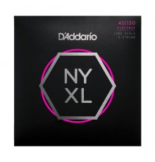 D'Addario NYXL45130 Комплект струн для 5-струнной бас-гитары, Long Scale, Regular Light, 45-130