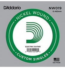 D'Addario NW019 Nickel Wound Отдельная струна для электрогитары, .019