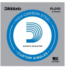 D'Addario PL010 PLAIN STEEL Отдельная стальная струна без обмотки 0.010"