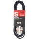 Stagg SMC1 RD микрофонный шнур XLR(M)-XLR(F), длина 1 метр, красный