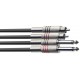 Stagg STC060PCM сдвоенный аудио шнур 2x mono Jack - 2 RCA, длина: 60 см, цвет: черный