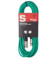 Stagg SMC10 CGR микрофонный шнур, xlr-xlr, длина 10 метров, цвет зеленый