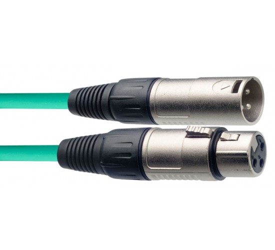 Stagg SMC10 CGR микрофонный шнур, xlr-xlr, длина 10 метров, цвет зеленый