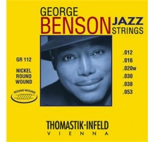 Thomastik GR112 George Benson Jazz Комплект струн для акустической гитары, круглая оплетка, 12-53