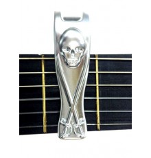 Alice A007H/PC Каподастр для акустической гитары, череп, хром