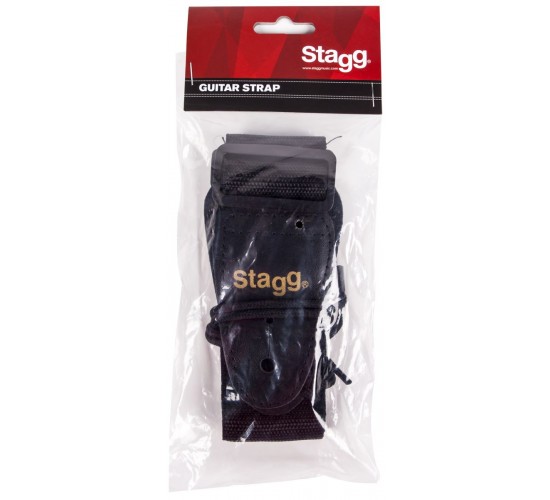 Stagg BJA007BK-XL нейлоновый гитарный ремень, черный