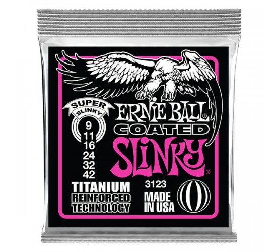 Ernie Ball 3123 RPS Super Slinky Coated комплект струн для электрогитары, никелированные, 9-42