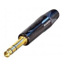 Neutrik NP3X-B Разъем Jack 1/4" кабельный, стерео (балансный), черный, золоченые контакты