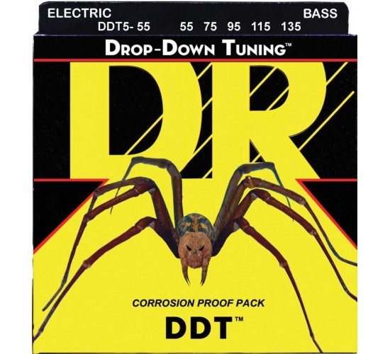 DR DDT5-55 Drop Down Tuning String струны для бас-гитары 55-135