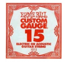 Ernie Ball 1015 струна для электро и акустических гитар. Сталь, калибр .015