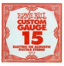 Ernie Ball 1015 струна для электро и акустических гитар. Сталь, калибр .015