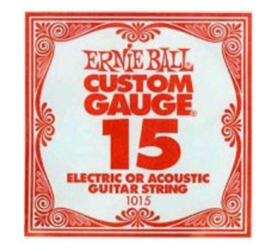 Ernie Ball 1015 струна для электро и акустических гитар. Сталь, калибр .015