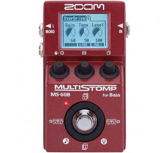Zoom MS-60B мульти педаль эффектов для бас-гитары/Без БП