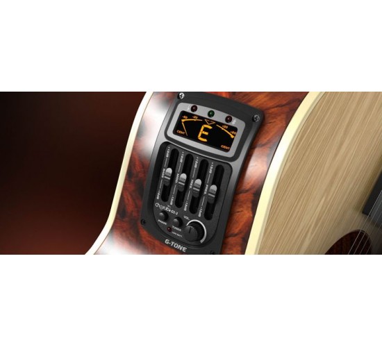 Cherub GS-3 Эквалайзер для акустической гитары, врезной, 4-х полосный, с инверсией фазы и тюнером