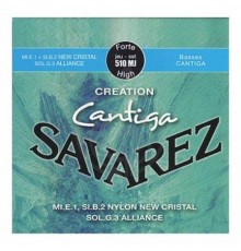 Savarez 510MJ Creation Cantiga Комплект струн для классической гитары, сильное натяжение, посеребр.