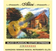 Alice AC106-H Комплект струн для классической гитары, нейлон, посеребренная медь (28-44)